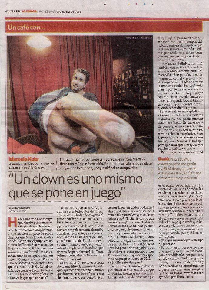 Entrevista en Clarín